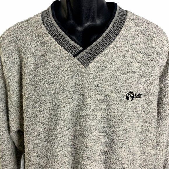 Vintage 80s T&C Surf Town Country Sweatshirt Gray - Picture 2 of 8